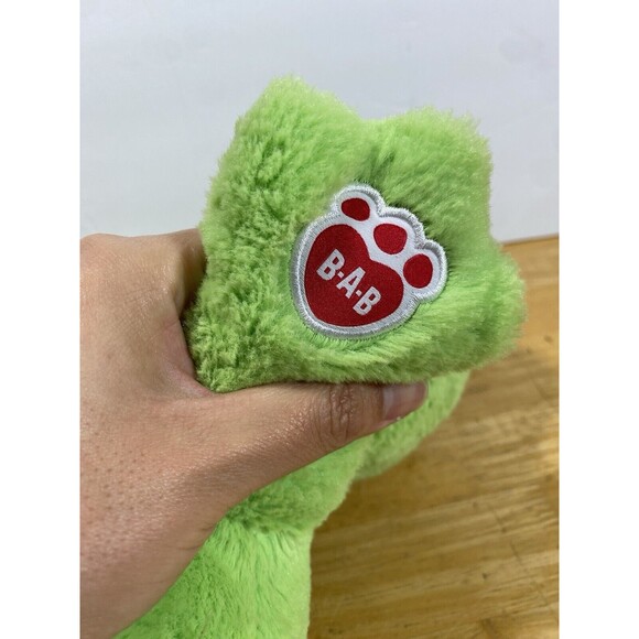 Build A Bear BAB Spring Green Frog 16" Stuffed Plush Animal with Red Shoes - Picture 3 of 8